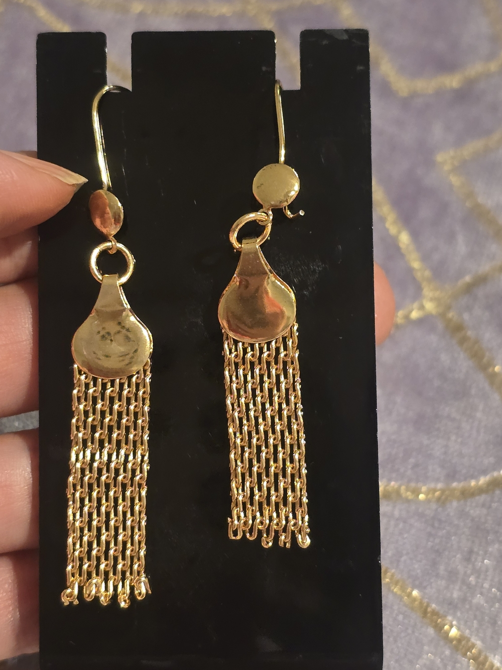 22kgp Dubai Jewelry Gold Tassel Drop Earrings - Gold Tone Women’s Jewelry